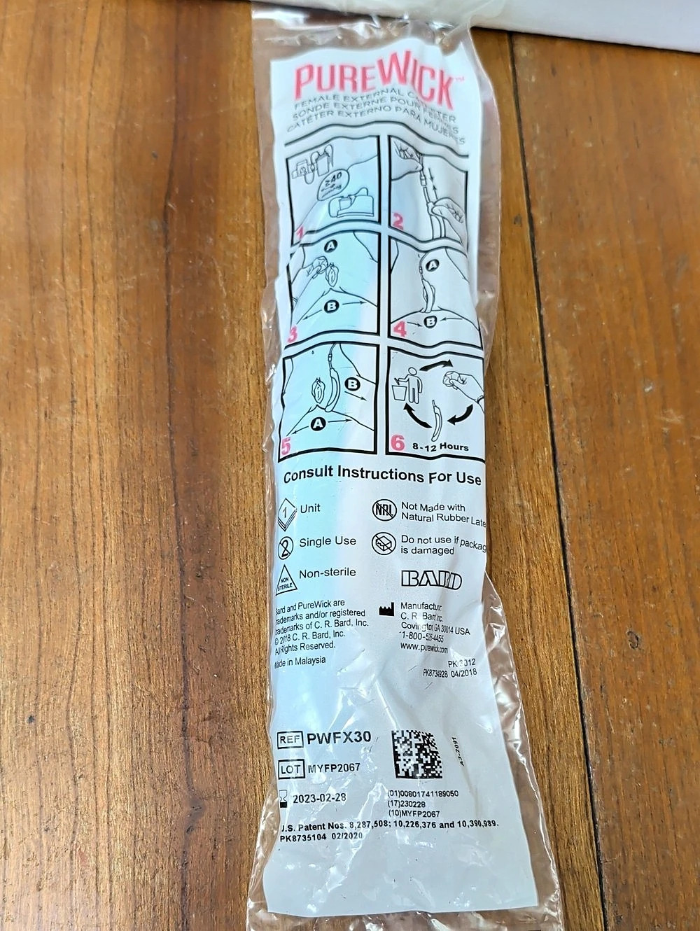 B.a.r.d P.u.r.eW.i.c.k. Female External Catheter 60 Units